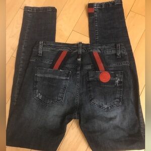 Takeshy Kurosawa jeans unisex W 30 slim stretch New Blue made in Italy